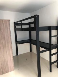 Loft type bed frame