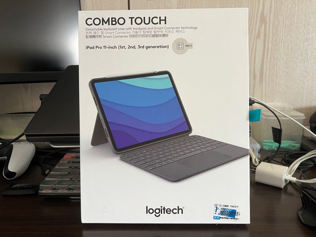 巧控鍵盤logitech Combo Touch 適用iPad Pro 11吋, 手機及配件, 平板