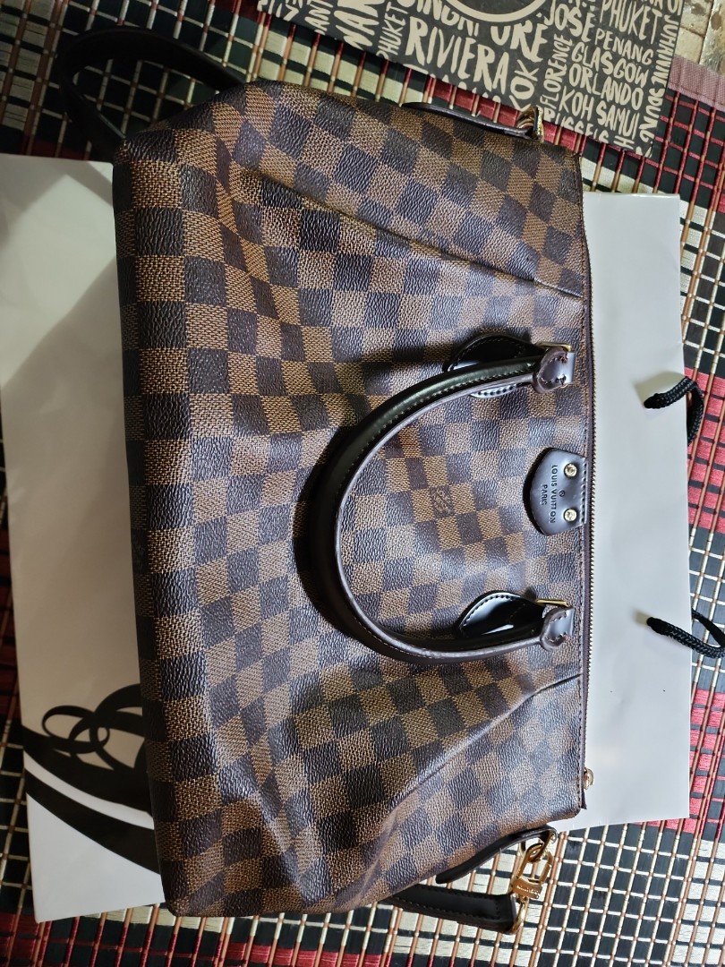 Replica Louis Vuitton N48250 Riviera PM Tote Bag Damier Azur Canvas For Sale