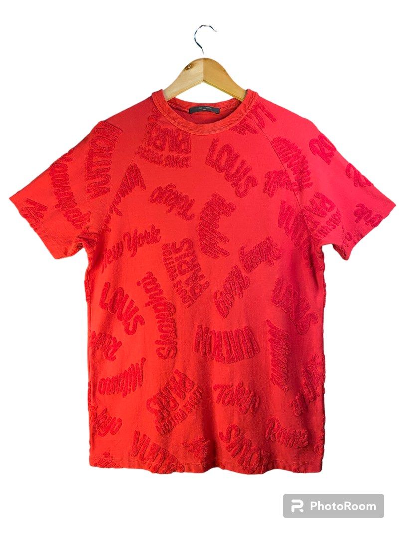 louis vuitton red t shirt
