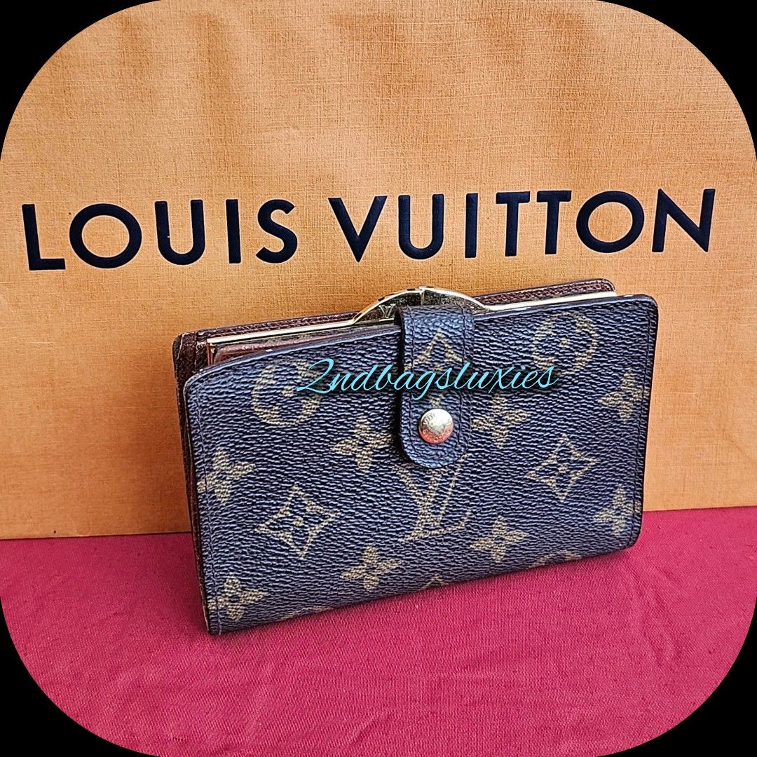 LOUIS VUITTON Monogram Canvas French Wallet Kisslock