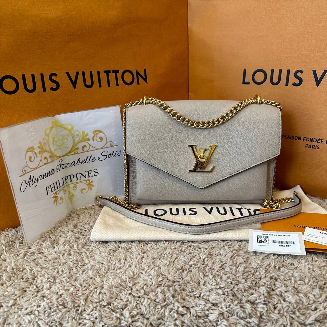 Louis Vuitton MyLockMe Chain Bag Cream/Black Calf