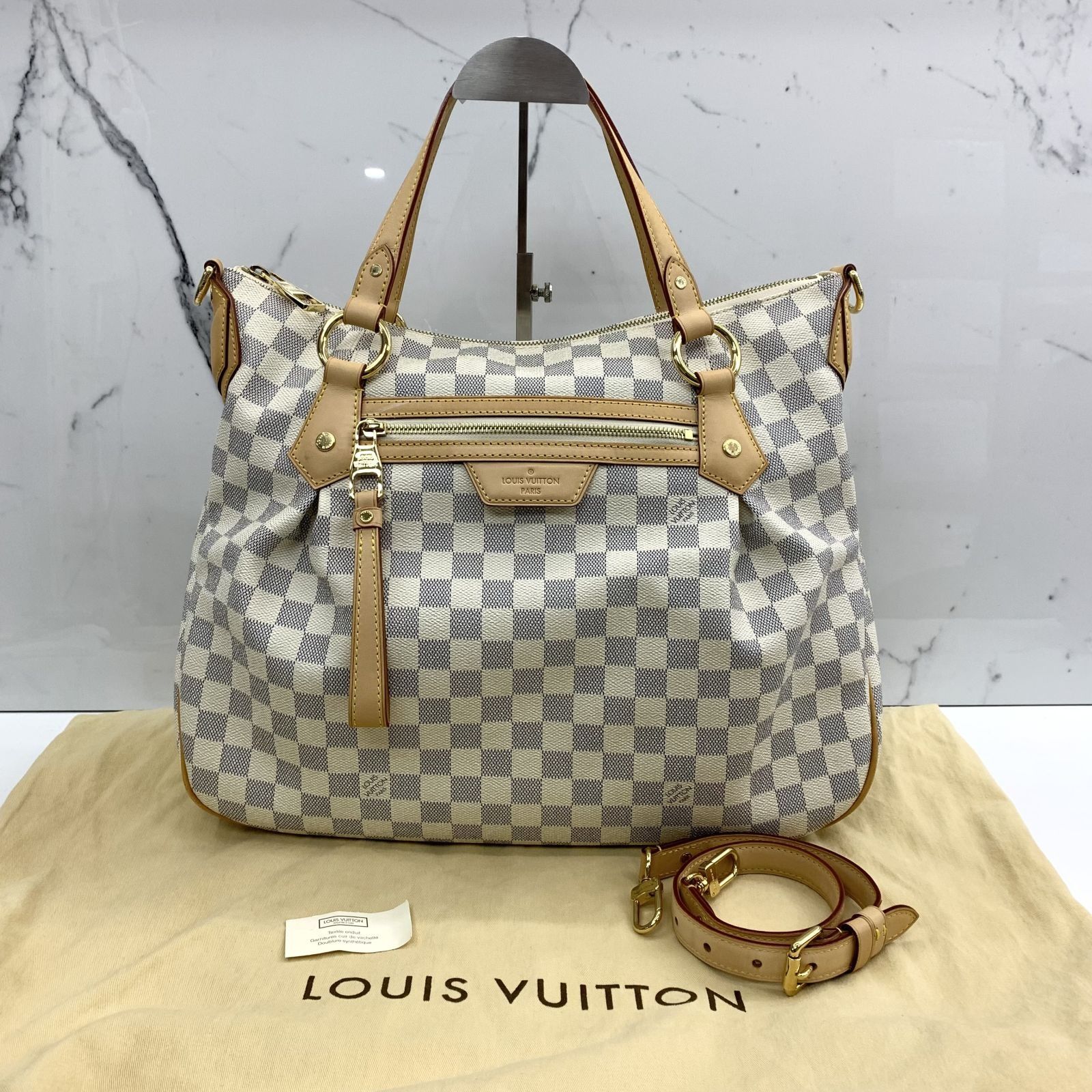 LOUIS VUITTON N41133 DAMIER AZUR EVORA MM HANDBAG 237030974 WE