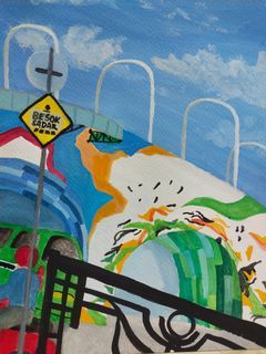 Lukisan Kota Bandung, di Antapani - Besok Sadar