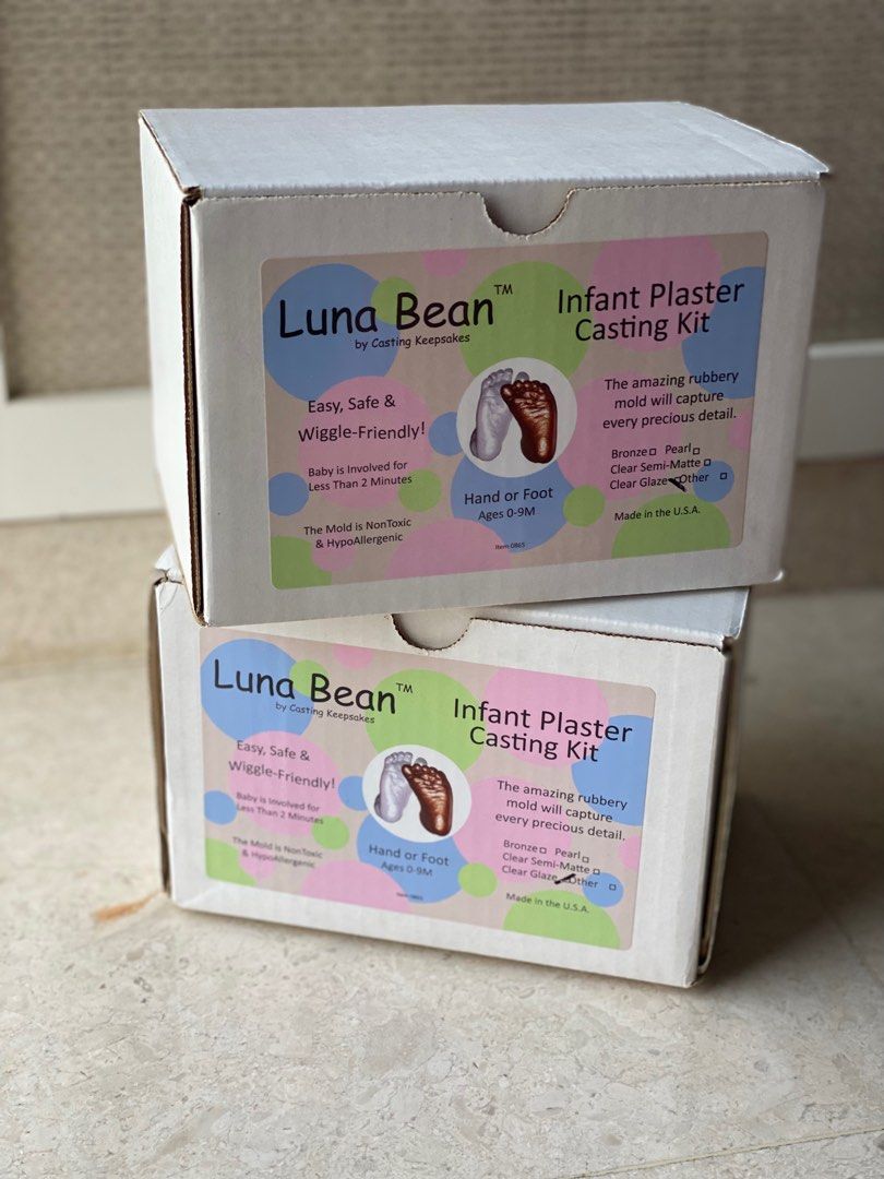 Luna Bean Infant Plaster Casting Kit Newborn Memory Keepsake