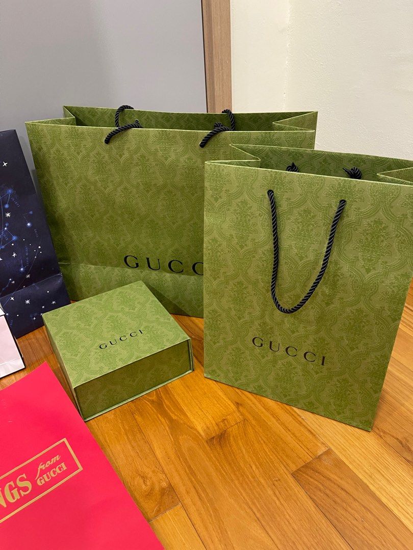 Designer Paper Gift Shopping Bag, Luxury Packaging DIOR CHANEL FENDI GUCCI  LV