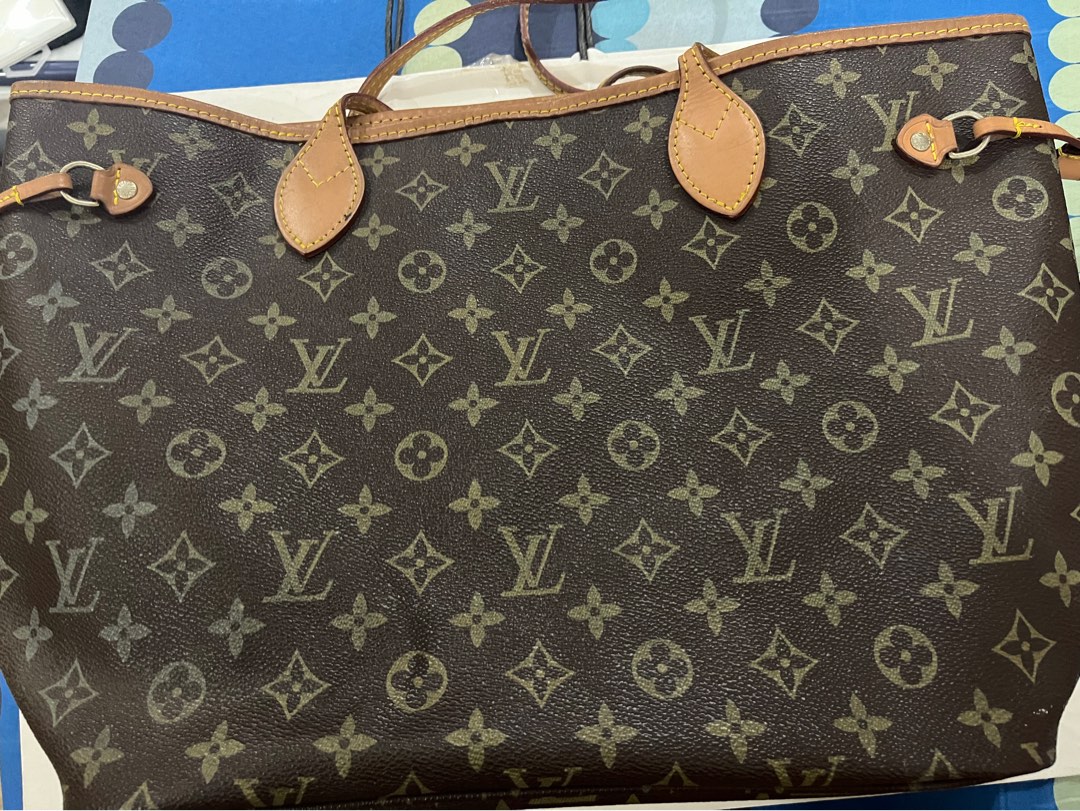 Louis Vuitton Bag Neverfull PM Plus Pochette Damier Azur coat