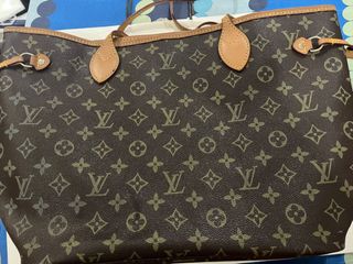Sold at Auction: (2) LOUIS VUITTON 'NEVERFULL MM' DAMIER TOTE BAGS