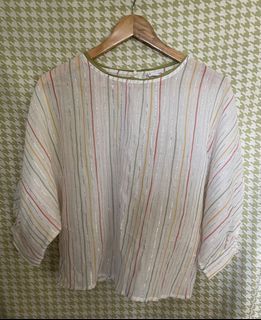 Mango Semi Sheer Top