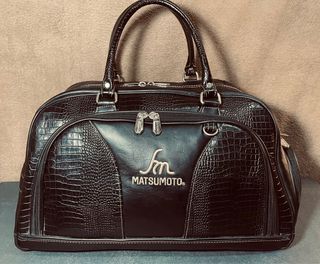 Matsumoto Croc Embossed Leather Duffel Bag