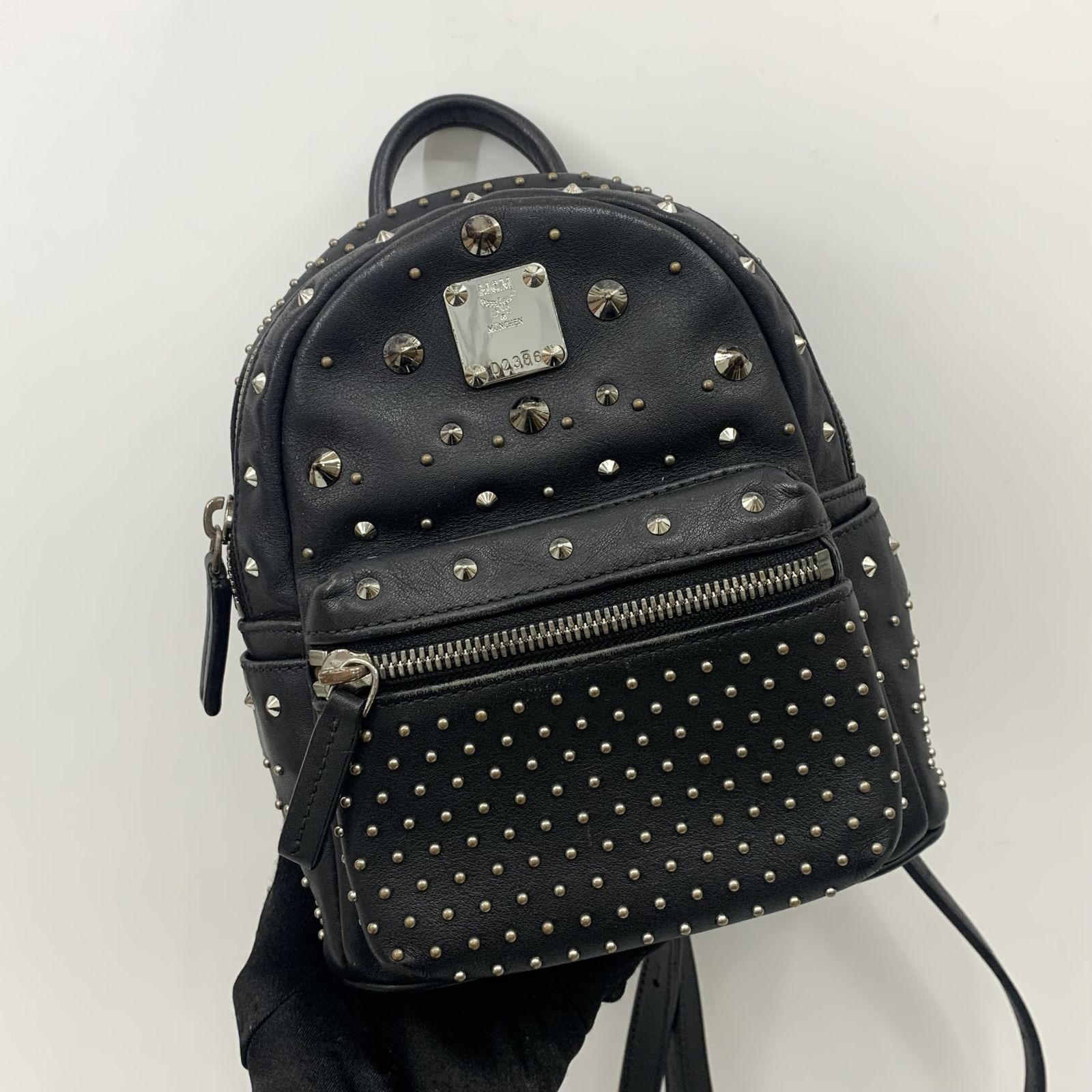 Mcm mini backpack black new arrivals