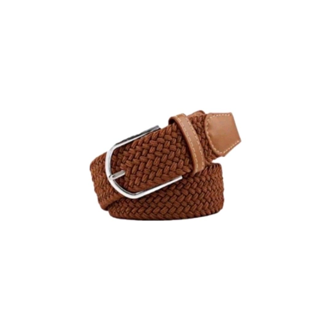 Braided Woven Leather Belt (Unisex  Dark Brown), Men's Fashion, Watches &  Accessories, Belts on Carousell