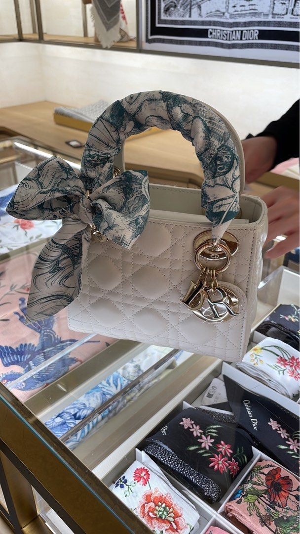 Mini Lady Dior in White Latte Lambskin Luxury Bags Wallets on Carousell