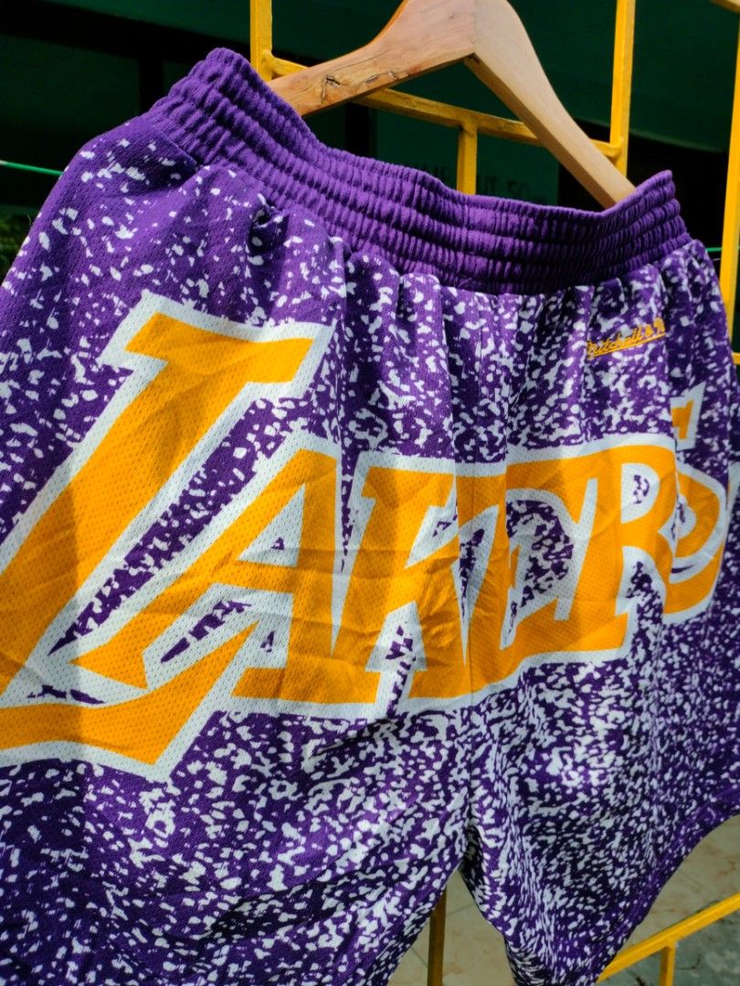 mitchell and ness blue lakers shorts