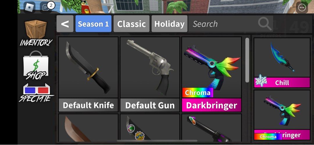 Roblox Murder Mystery 2 Knife, Video Gaming, Gaming Accessories, In-Game  Products on Carousell