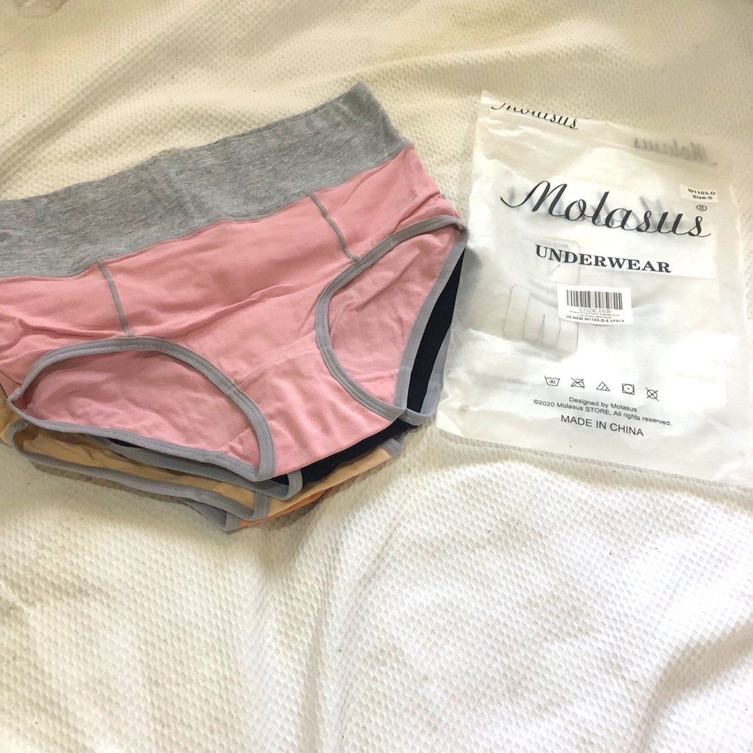 Molasus Womens High Waisted Cotton Underwear Briefs 5 pack
