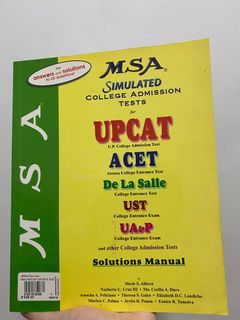 MSA Simulated College Admission Tests (UPCAT, ACET, DCAT, USTET)