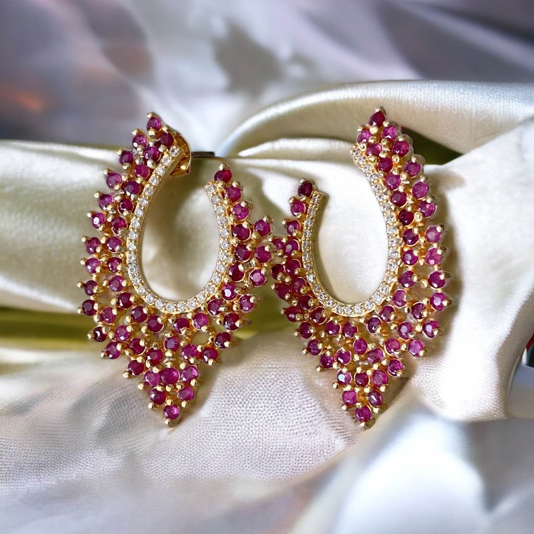 Cheap discount ruby earrings