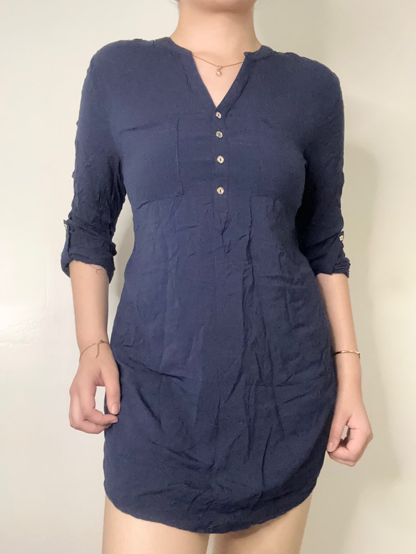 Navy Blue Polo Dress, Women's Fashion, Dresses & Sets, Dresses on Carousell