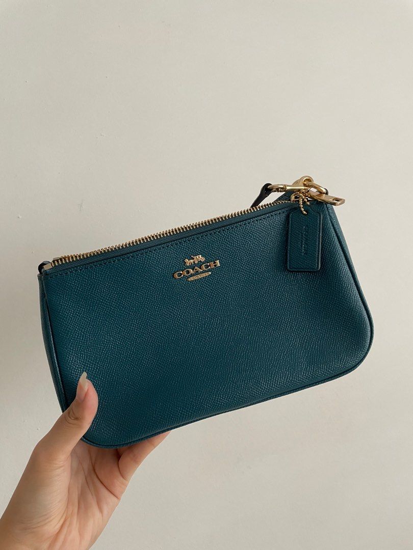 Teal coach wristlet store
