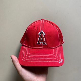 New Era Authentic Angels Red 9Fifty Snapback OSFM Hat Cap-  Adjustable : Sports & Outdoors