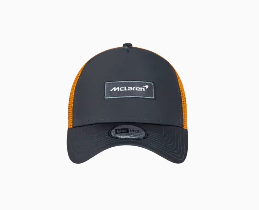 New Era 9FIFTY McLaren Racing Trucker Cap - Snapback Original Fit Per Uomo, Nero, Taglia S (regolabile)