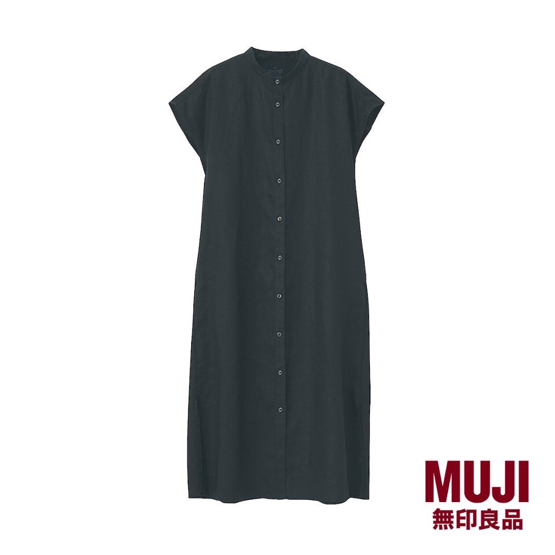 NEW MUJI linen french sleeve dress, Women's Fashion, Dresses & Sets, Dresses  on Carousell
