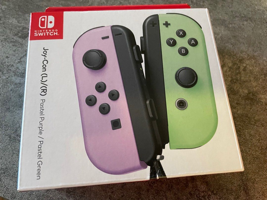 New Nintendo Switch Joycons Pastel green and purple, Video Gaming
