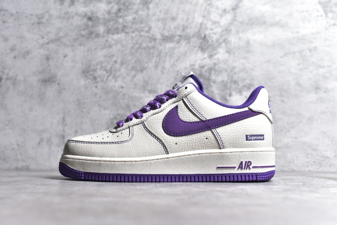 Purple nike air force top 1 low