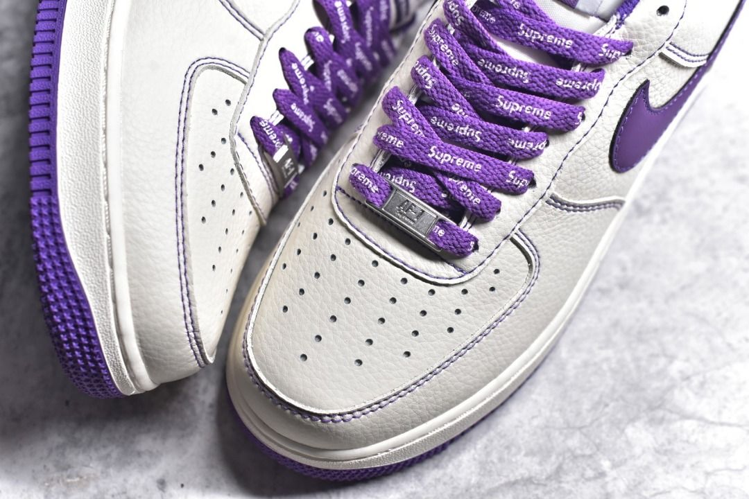 NIKE Air Force 1 low White purple shoes Women s Fashion Footwear