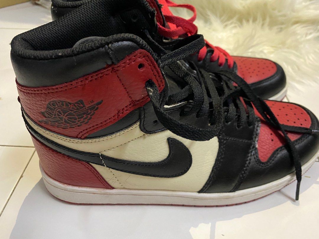 Air jordan 1 retro shop high bred toe cuts 2019