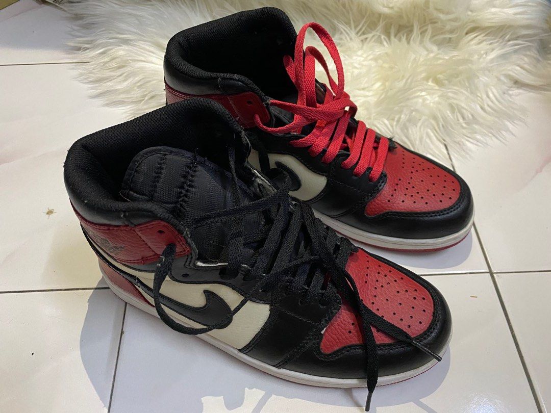 Air jordan 1 retro online high bred toe cuts 2019