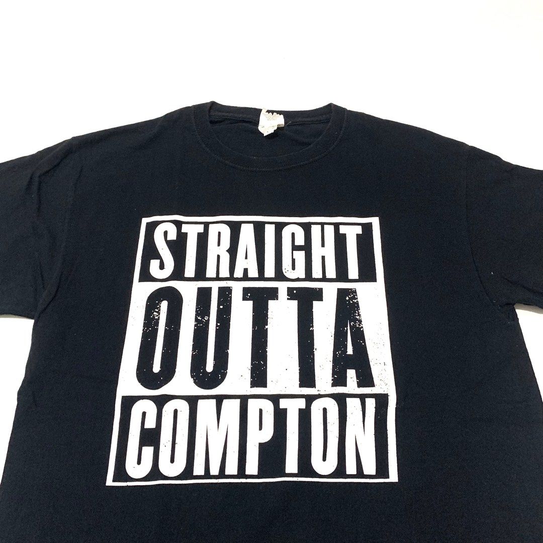 NWA Straight outta compton tshirt, Fesyen Pria, Pakaian Atasan