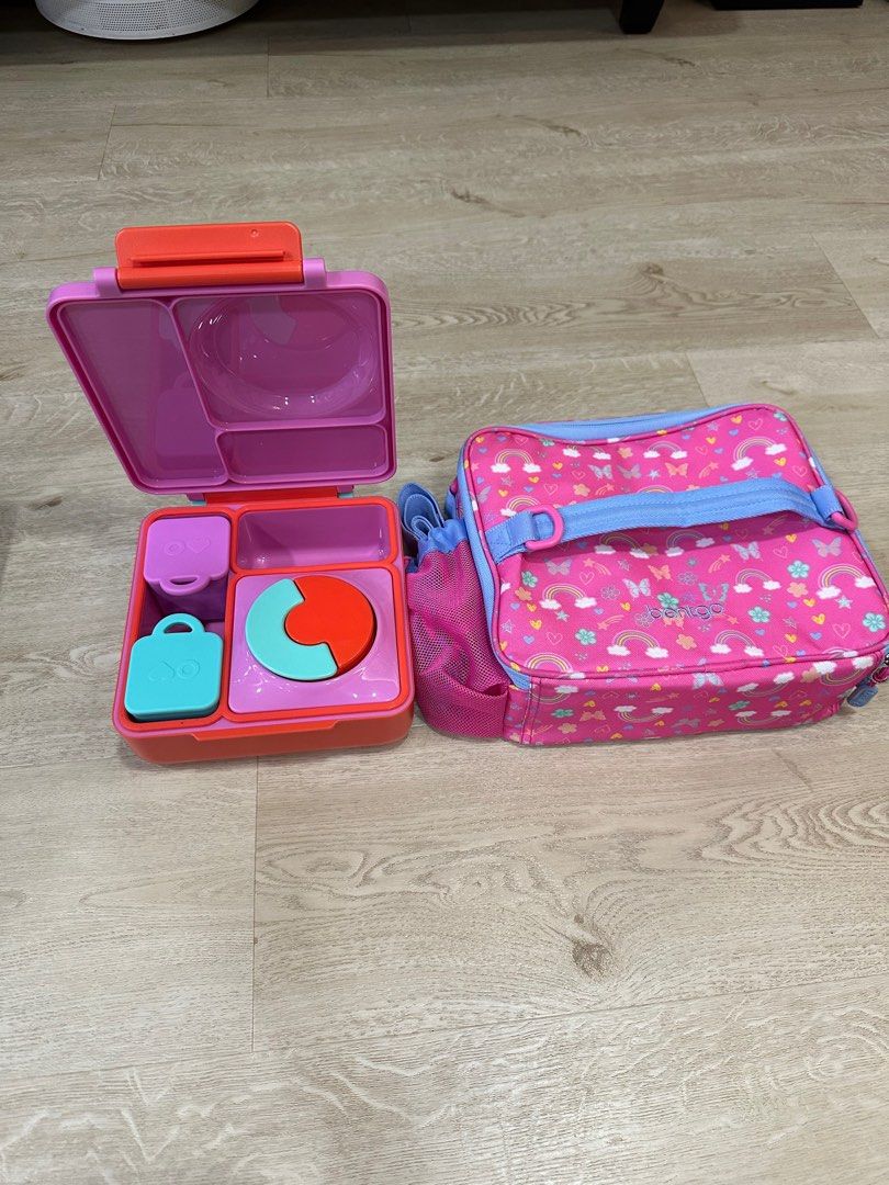 Omiebox lunch box + Bentgo lunch bag, Furniture & Home Living