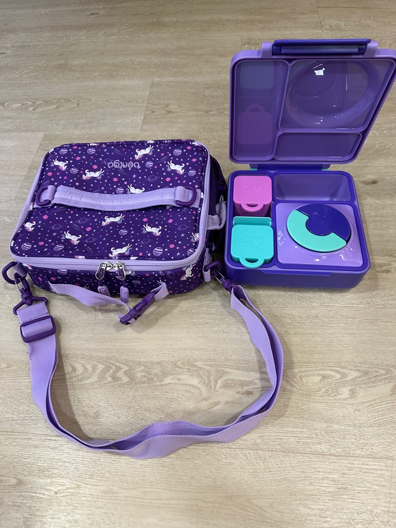Omiebox lunch box + Bentgo lunch bag, Furniture & Home Living