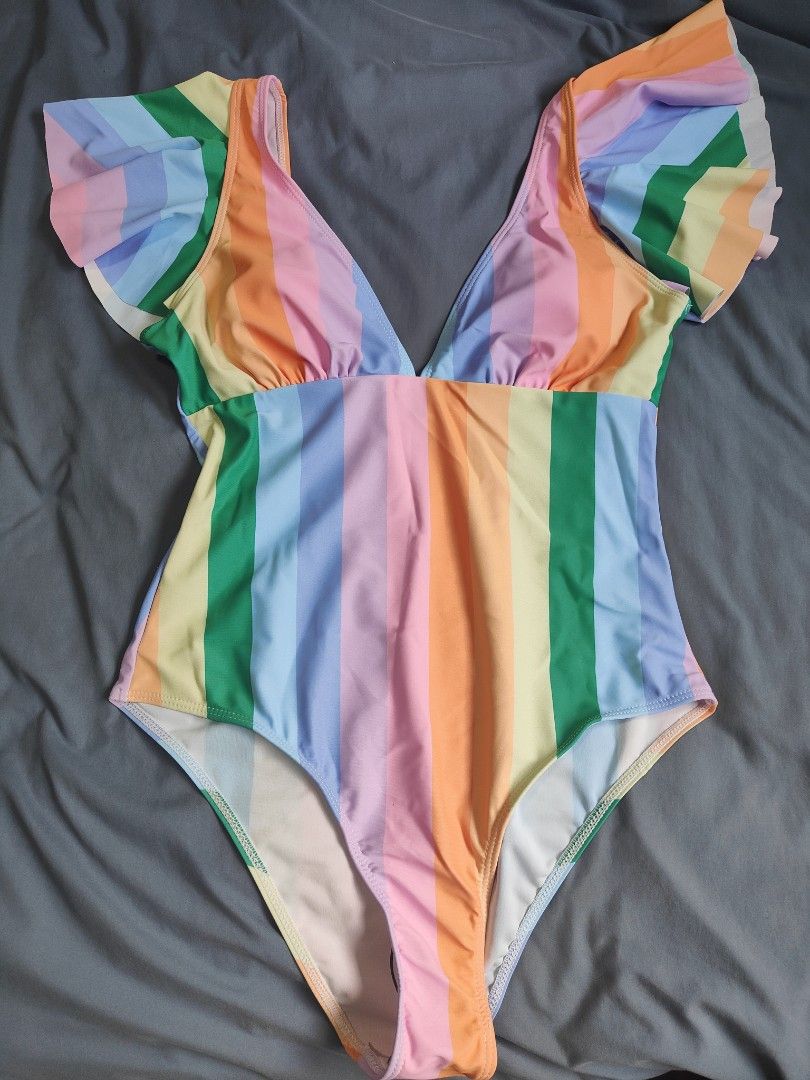 Rainbow swimsuit hotsell one piece