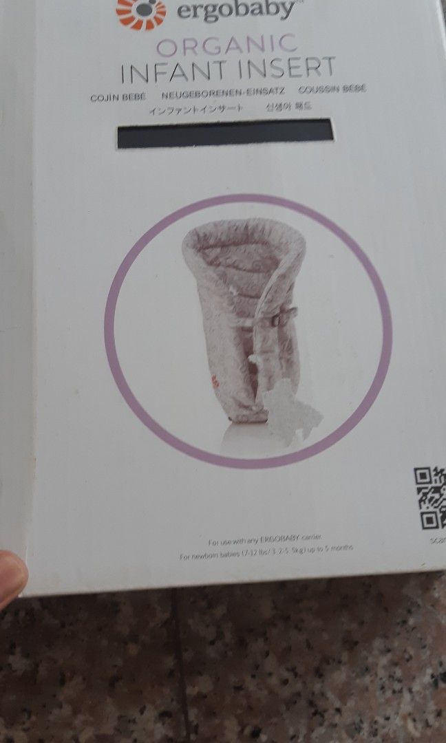 Organic Infant Insert for ergobaby Babies Kids Going Out Carriers Slings on Carousell