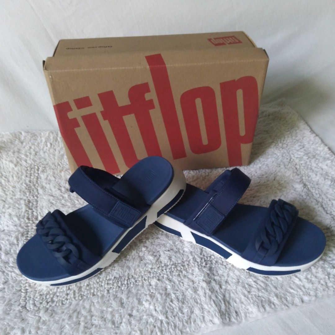Original Fitflop Heda Chain Slides Midnight Navy Women s Fashion