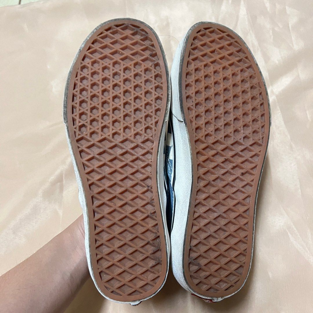 Aqua and best sale black checkered vans