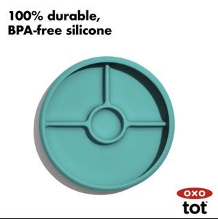 OXO Tot Silicone Divided Plate (Teal)