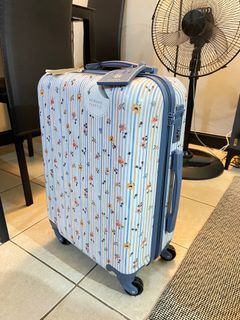 Parfois Blue Floral Luggage Suitcase