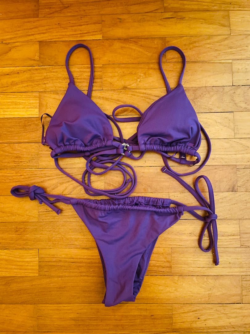 P&B purple bikini set, Women's Fashion, Swimwear, Bikinis & Swimsuits