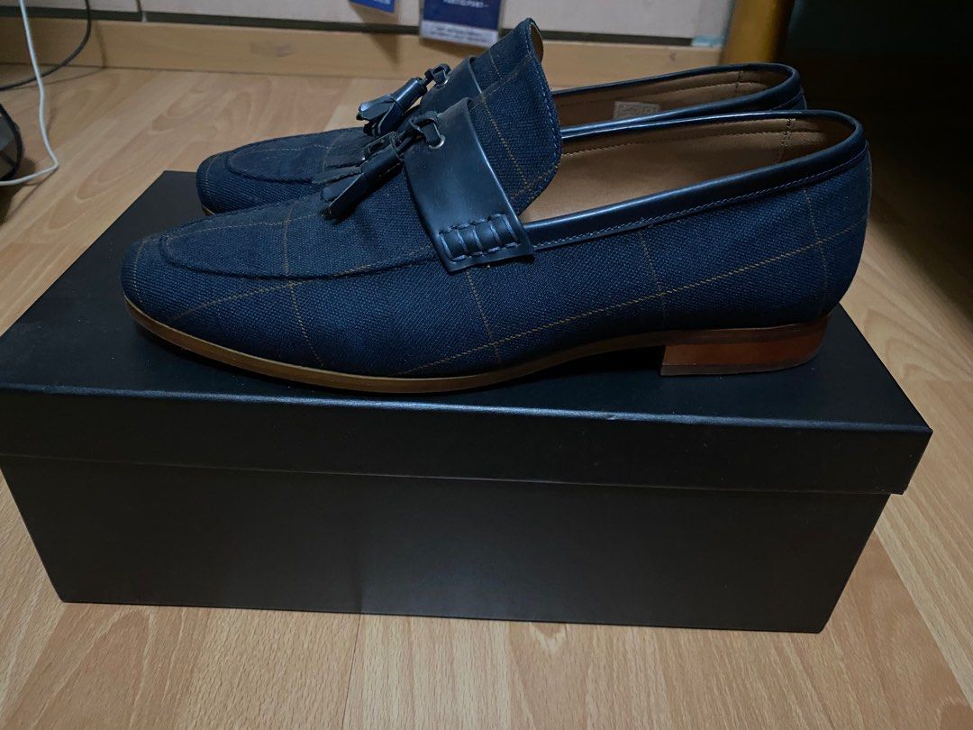 Mens blue dress loafers sale