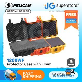 Pelican Protector Case Watertight Dustproof Hard Case with Pick N' Pluck Foam Automatic Pressure Valve | Model 1200 | JG Superstore