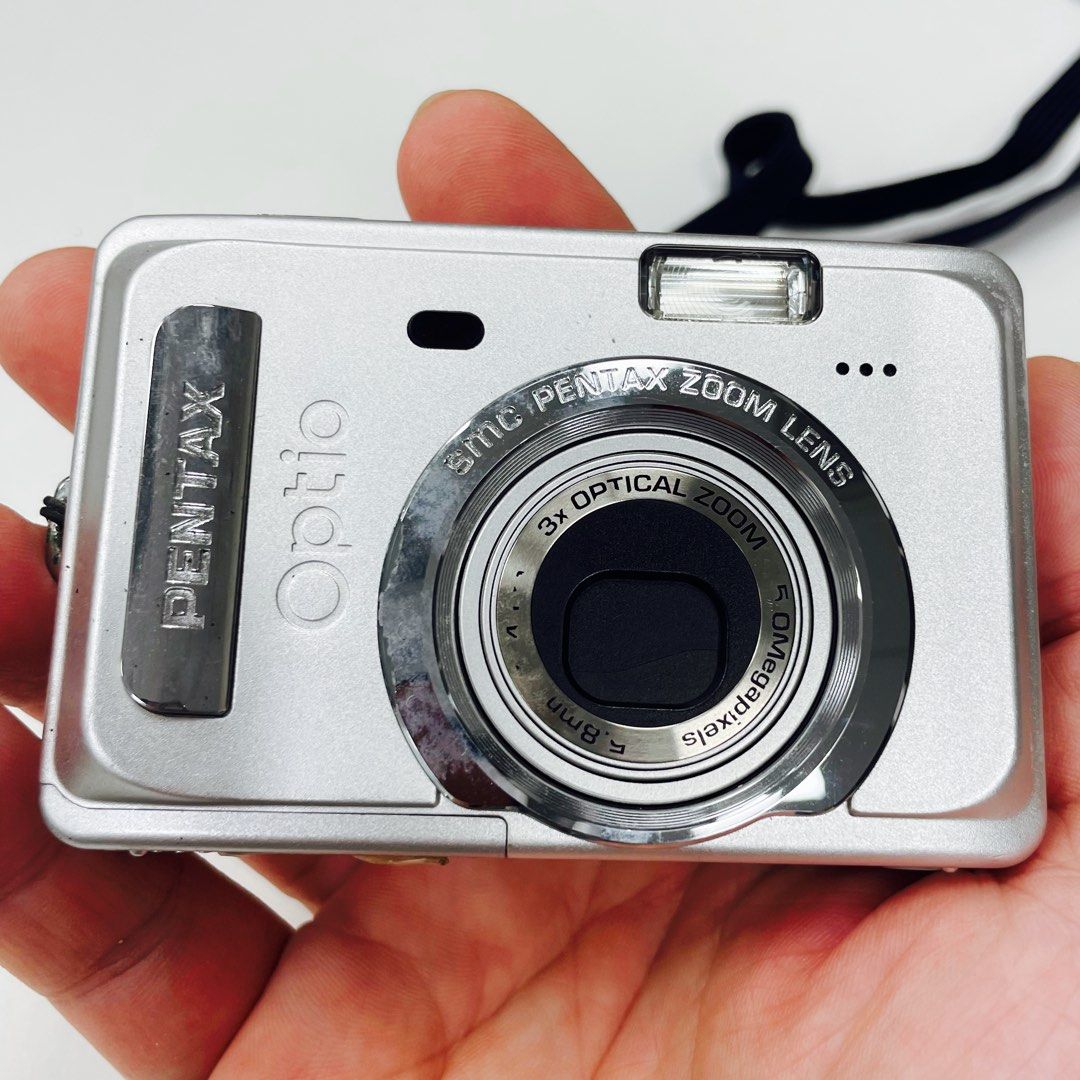 Pentax Optio S55 數碼相機, 只需2 枚AA 電池, 機身130 Gram, 攝影器材