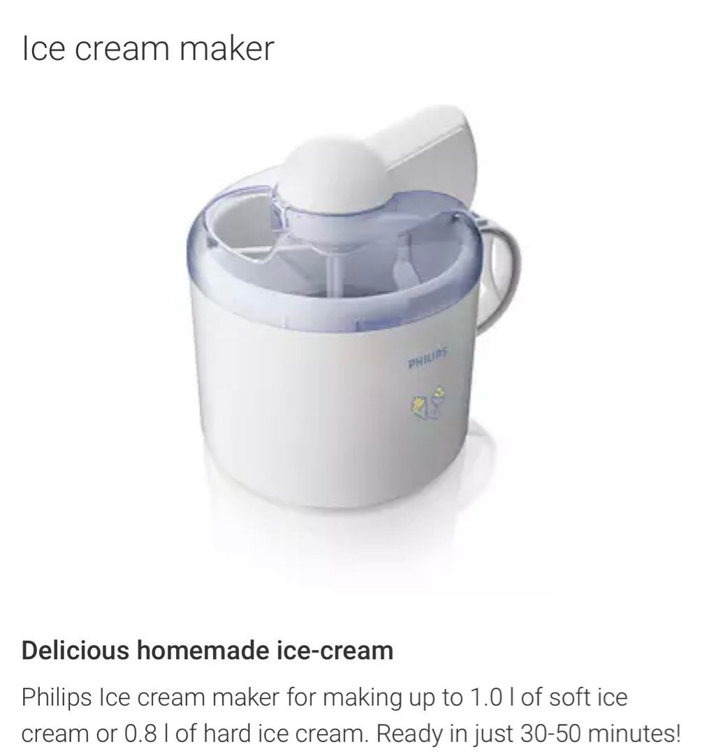 Philips ice best sale cream maker
