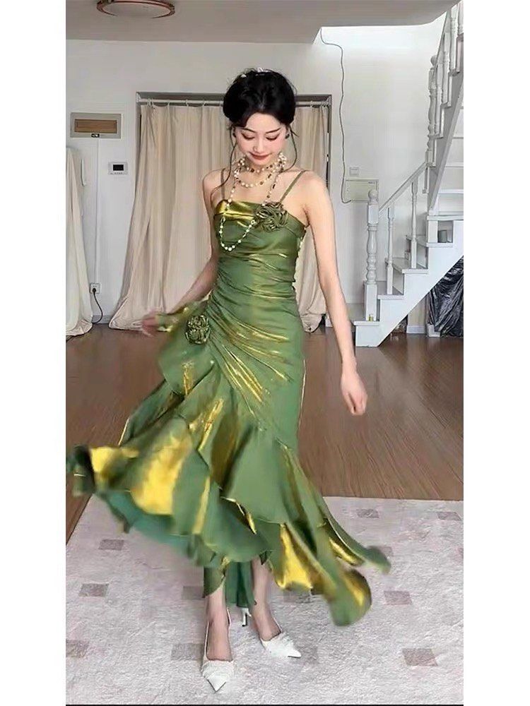 Green iridescent dress online