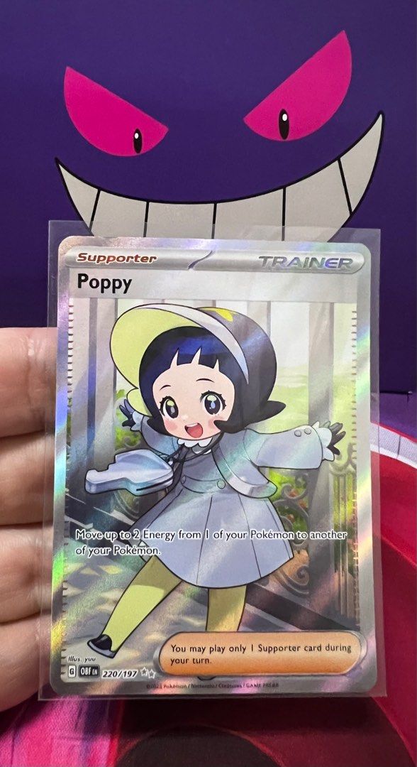 CGC 10 Poppy 220/197 SR Obsidian Flames OBF ENG Pokemon Card