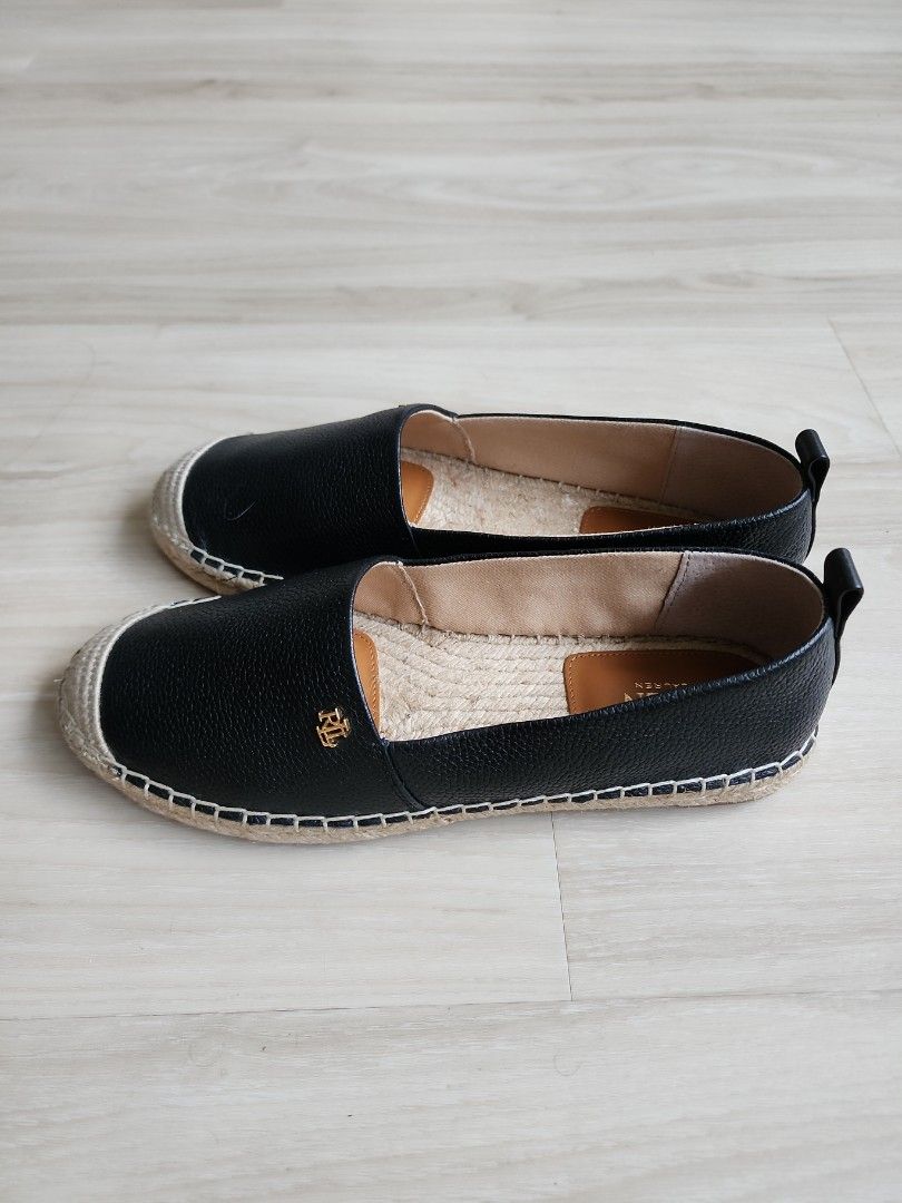 Ralph lauren leather outlet espadrilles