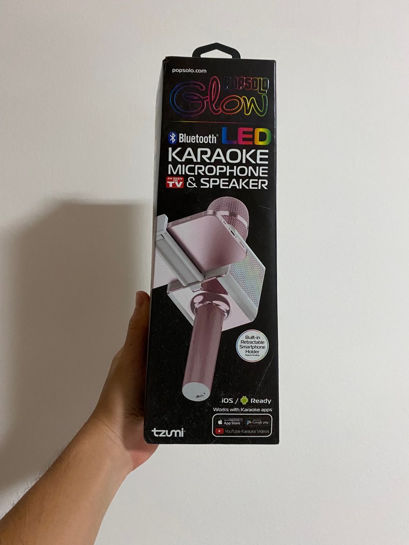 Tzumi pop solo glow led karaoke microphone & speaker online